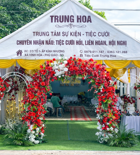 Trang trí cổng hoa Phú Giáo