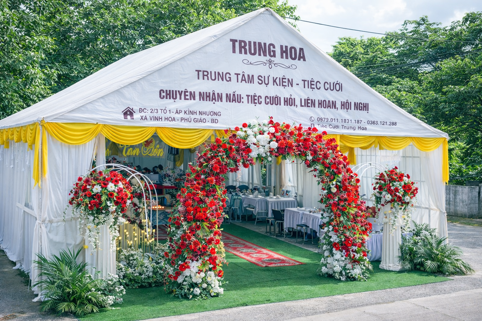 Trang trí cổng hoa Phú Giáo
