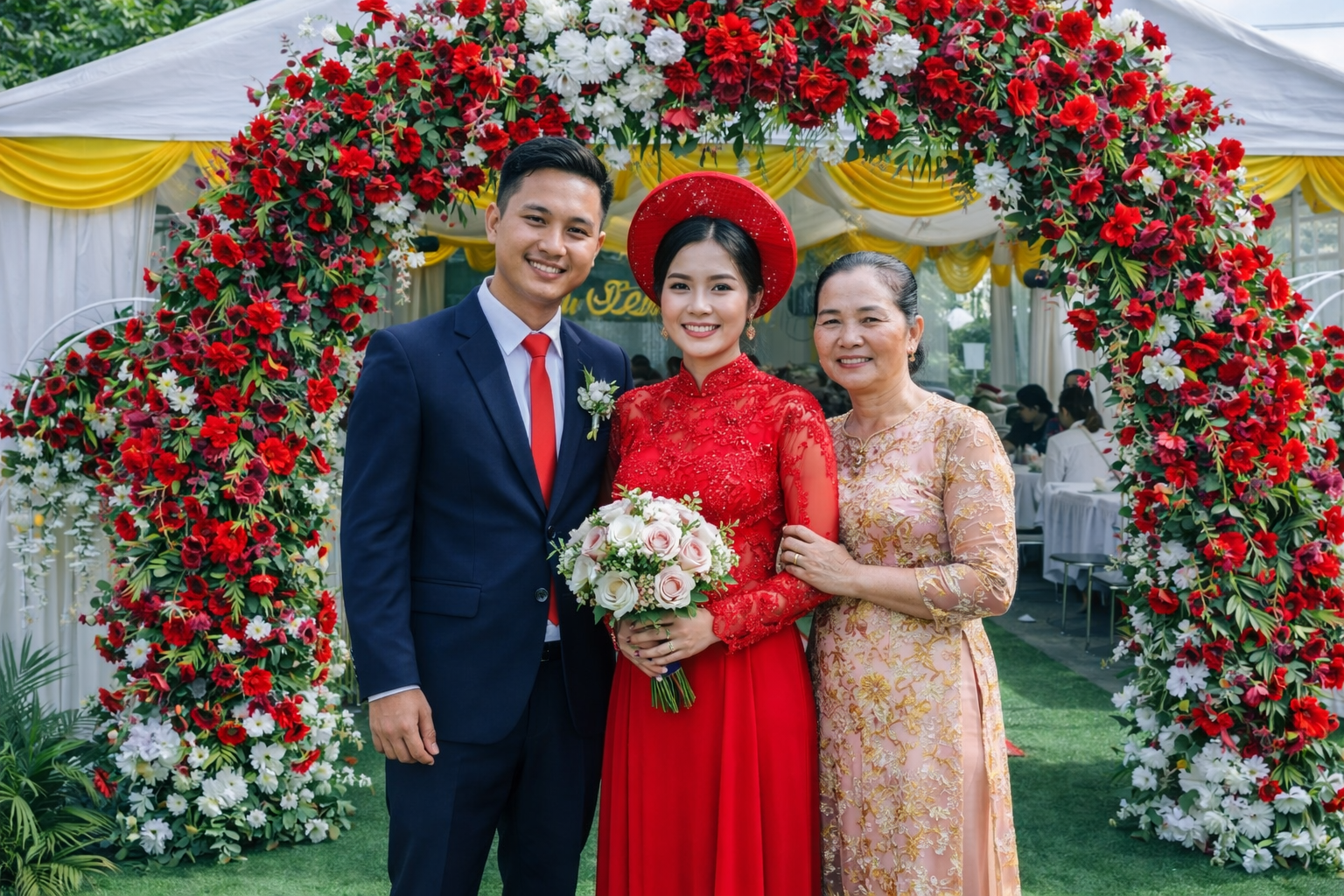 Trang trí cổng hoa Phú Giáo
